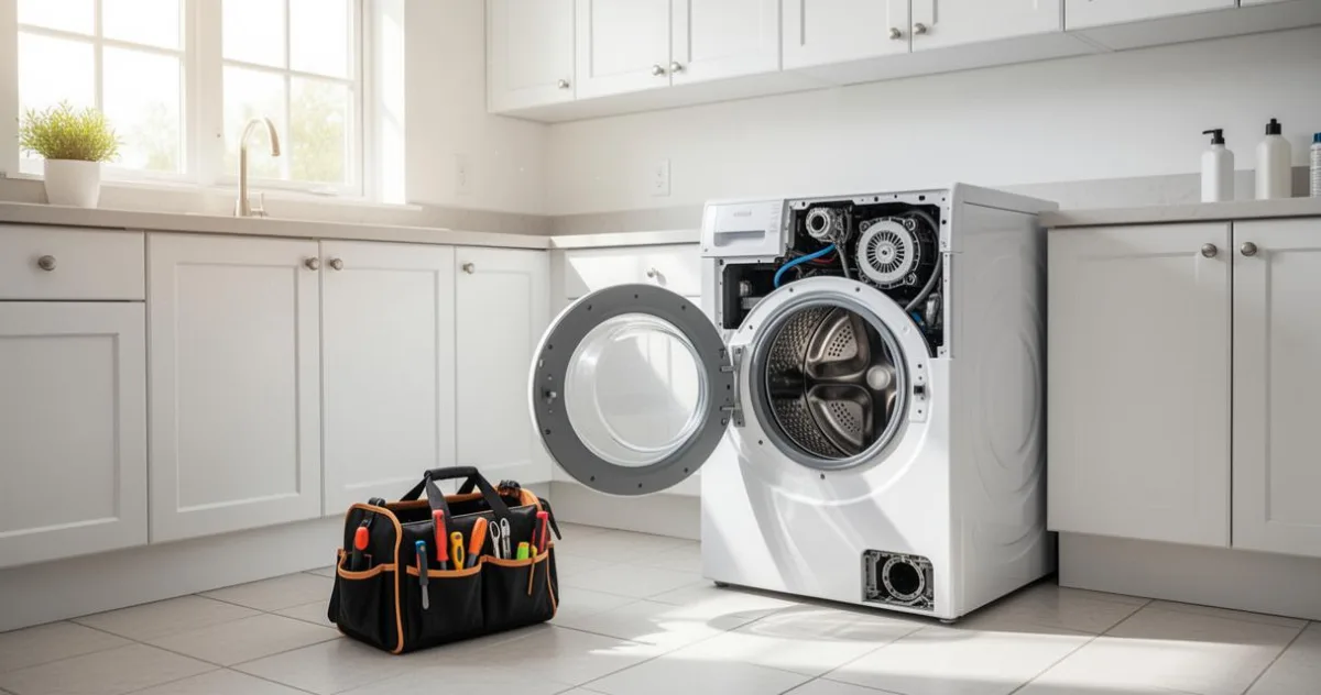 Installation de pièces détachées pour lave-linge : changez votre pompe, courroie ou moteur comme un pro