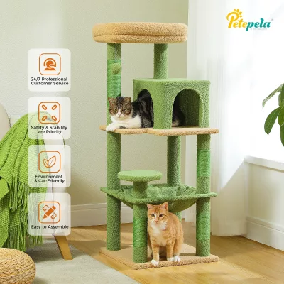 Arbre à chat 5 niveaux avec hamac