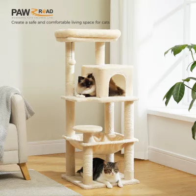 Arbre à chat 5 niveaux avec hamac – image 2