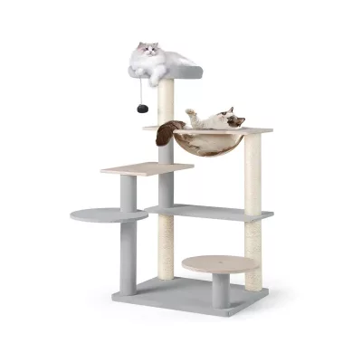 Arbre à chat en bois avec capsule spatiale