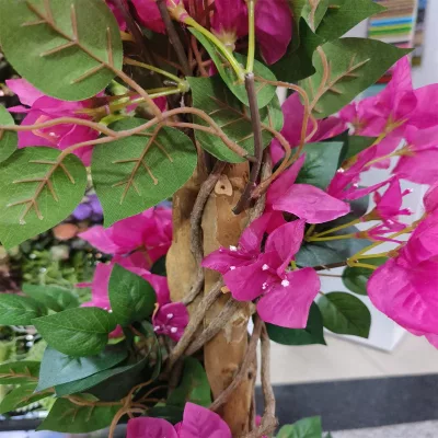 Arbre artificiel bougainvillier en soie, pot – image 3