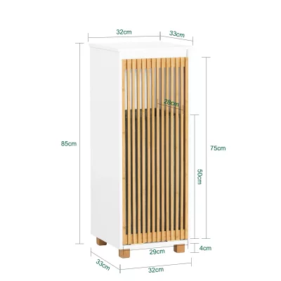 Armoire à linge blanche avec sac amovible – image 3