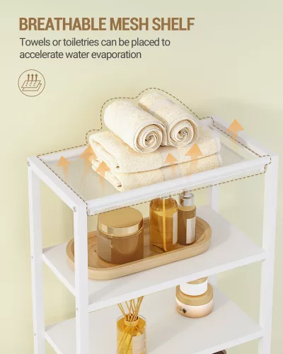 Armoire de salle de bain blanche à 2 portes – image 2