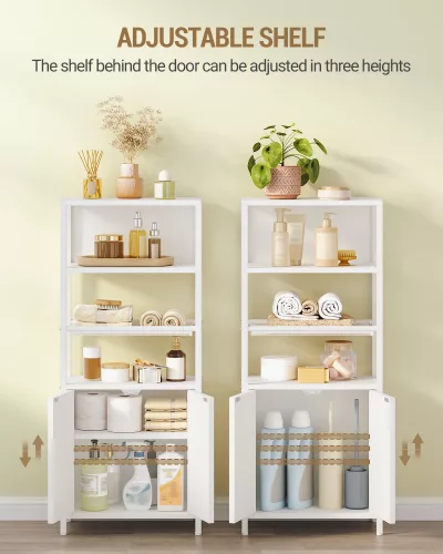Armoire de salle de bain blanche à 2 portes – image 3