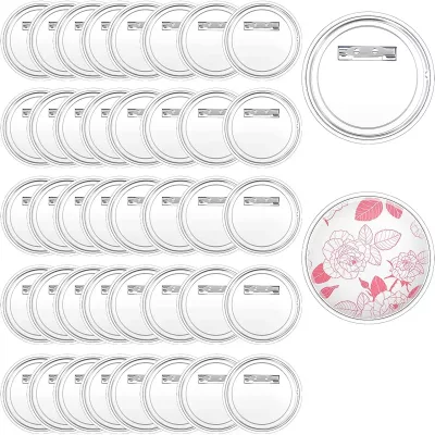 Badges vierges transparents à personnaliser