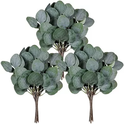 Branche d'eucalyptus artificielle en plastique