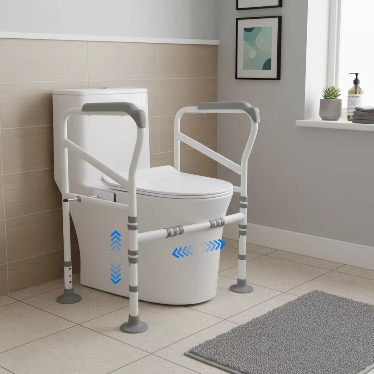 Cadre d'appui de toilettes en acier au carbone
