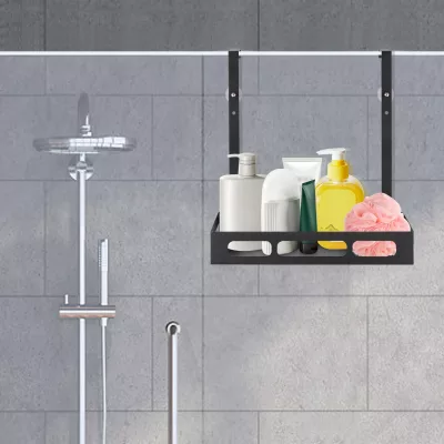 Étagère de douche murale noire sans perçage