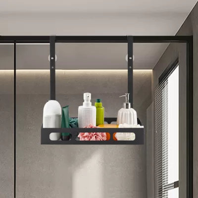 Étagère de douche murale noire sans perçage – image 2