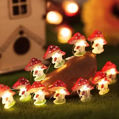 Guirlande lumineuse champignons fil de cuivre – image 2