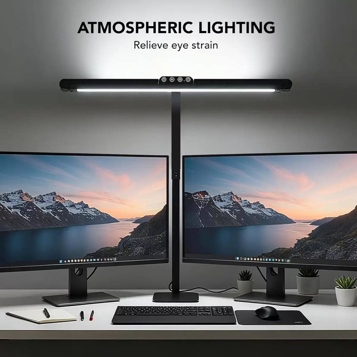 Lampe de bureau LED à bras articulé réglable
