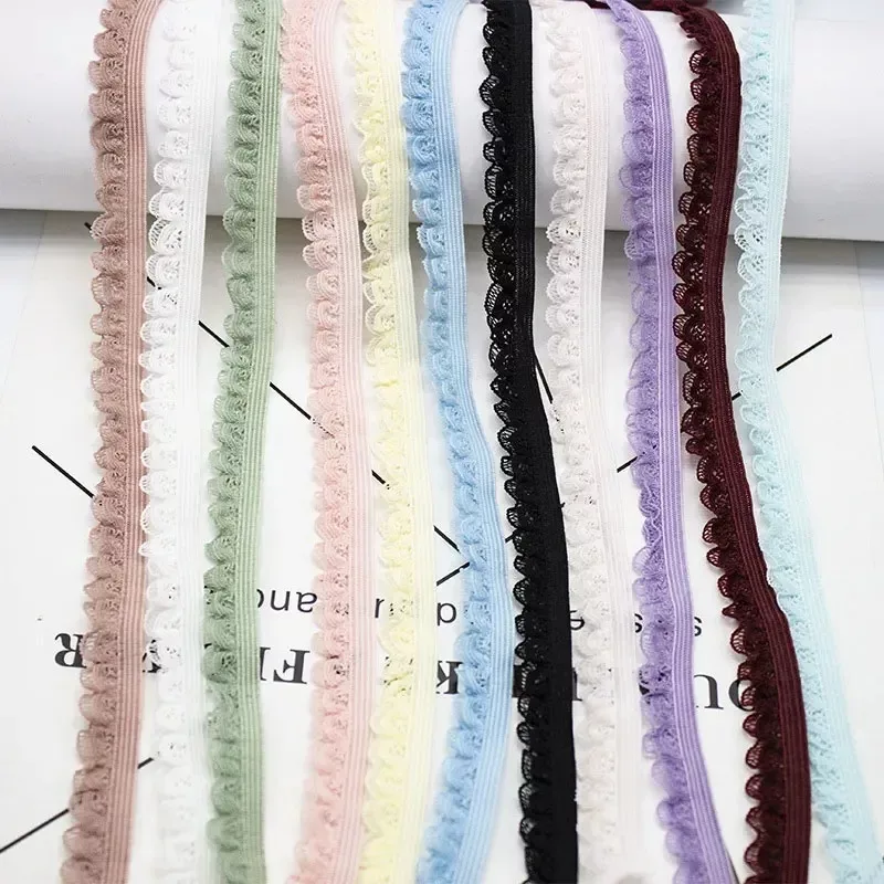 Ruban de dentelle élastique à volants 13 mm