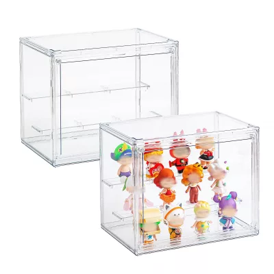 Vitrine acrylique transparente à 3 niveaux
